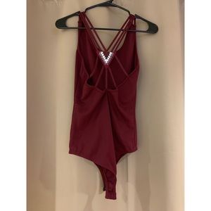 Charlotte Russe Tops - Maroon bodysuit Charlotte Russe Tops - Maroon bodysuit